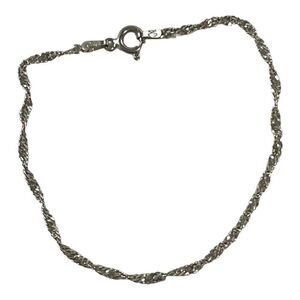 Milor Italy Sterling Silver Italy Twisted Rope Bracelet 925 7" Vintage Petite